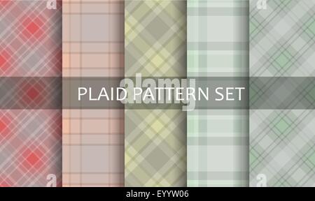 Kariertes Muster. Vektor-Set. Stock Vektor