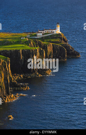 Landschaftlich Point Leuchtturm, Großbritannien, Schottland, Isle Of Skye Stockfoto