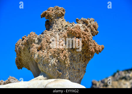 Die fabelhafte Felsen in der Nähe von Sarakiniko Adamas Dorf auf der Insel Milos, Griechenland, Kykladen, Milos Stockfoto