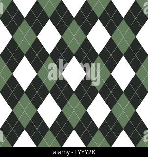 Nahtlose Argyle-Muster. Diamant-Formen-Hintergrund. Stock Vektor