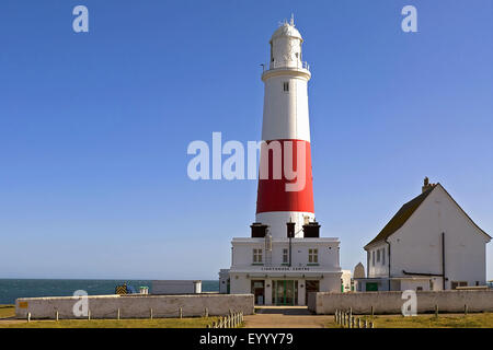 Portland Bill Leuchtturm auf der Halbinsel Portland, United Kingdom, England, Suedengland Stockfoto