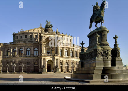 Semperoper in Dresden, Deutschland, Sachsen, Dresden Stockfoto