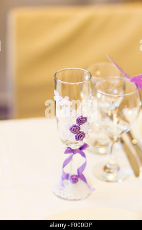 Hochzeit-Gläser Stockfoto