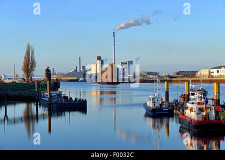 Weser und macht Werk Bremen-Hafen, Deutschland, Bremen Stockfoto