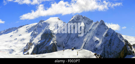 Marmolada im Winter, Italien, Südtirol, Dolomiten Stockfoto