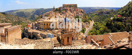 spätbarocken Altstadt Berg Stadt Ragusa, Italien, Sizilien, Ragusa Stockfoto