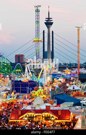 größte Kirmes am Fluss Rhein, Deutschland, Nordrhein-Westfalen, Düsseldorf Stockfoto
