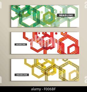 Legen Sie Vektor Hintergrund große farbige Sechsecke Stock Vektor