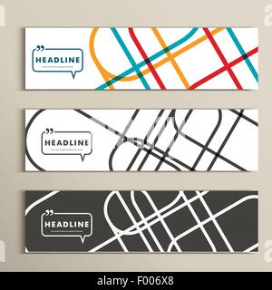 Vektorlinien und dunkle Farbe auf weißem Hintergrund Stock Vektor