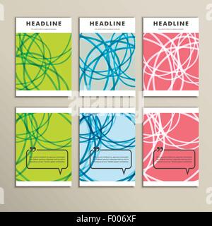 Satz von Color Line Banner für abstrakte Muster Stock Vektor