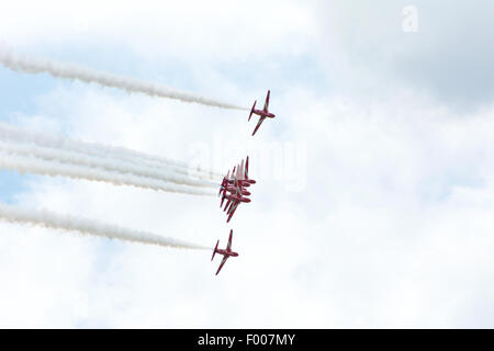 Die Red Arrows Dispay Team Silverstone British GP F1 Juli 2016 Stockfoto