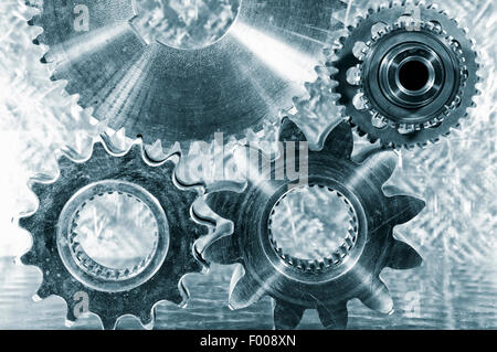 Luft-und Zahnräder und Getriebe, Titan Stockfoto