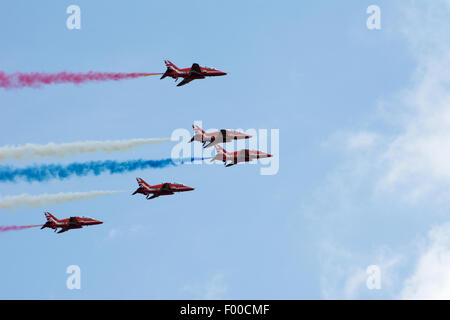 Die Red Arrows Dispay Team Silverstone British GP F1 Juli 2016 Stockfoto