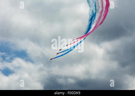 Die Red Arrows Dispay Team Silverstone British GP F1 Juli 2016 Stockfoto