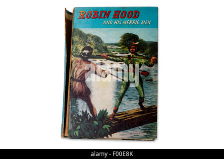 Buch mit dem Titel "Robin Hood und seine Merrie Men", veröffentlicht in den 1950er Jahren durch die Thames Publishing Company Stockfoto