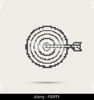 Einfach stilvolle Pixel Symbol Dart. Vektor-design Stock Vektor