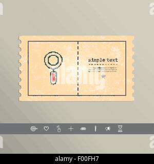Einfach stilvolle Pixel-Lupe-Icon-design Stock Vektor