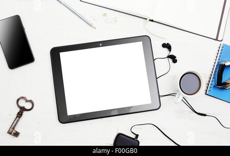 Am Arbeitsplatz. Stockfoto