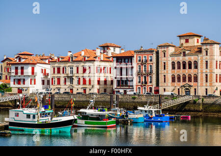 Hafen von Saint-Jean-de-Luz, Frankreich Stockfoto