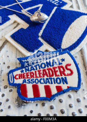 National cheerleaders Association Patch und Megaphon block schreiben Stockfoto