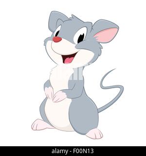 Vektor-Illustration einer niedlichen Cartoon-Maus Stock Vektor