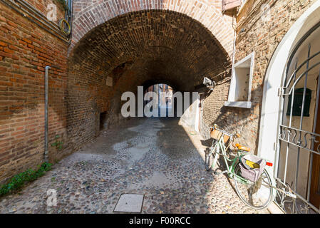 Ferrara iIaly Via Delle Volte Stockfoto