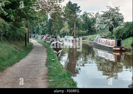 Schmalboote in Audlem, Cheshire am Shropshire Union Kanal Stockfoto