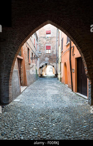 Ferrara iIaly Via Delle Volte Stockfoto