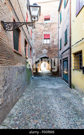 Ferrara iIaly Via Delle Volte Stockfoto