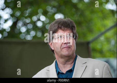 Ehemaliger stellvertretender Generaldirektor der BBC, Mark Byford, erscheinen auf dem Edinburgh International Book Festival. Stockfoto