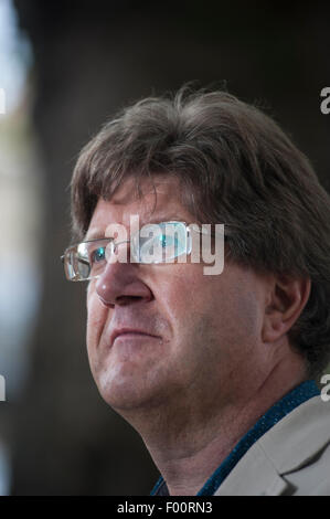 Ehemaliger stellvertretender Generaldirektor der BBC, Mark Byford, erscheinen auf dem Edinburgh International Book Festival. Stockfoto