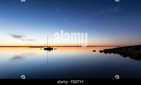 Ruhiger Abend auf Bylandet Insel, Kirkkonummi, Finnland, Europa, EU Stockfoto