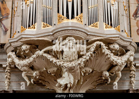 Duyschot Orgel der evangelischen Westerkerk in der niederländischen Hauptstadt Amsterdam, Nordholland, Niederlande Stockfoto