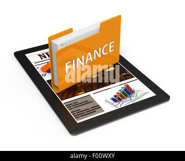 Finanzielle Geschäftskonzept im Ordner "" Stockfoto