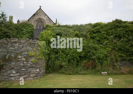 Wände von der alten römischen Festung Caer Gybi Holyhead Anglesey Wales UK Stockfoto