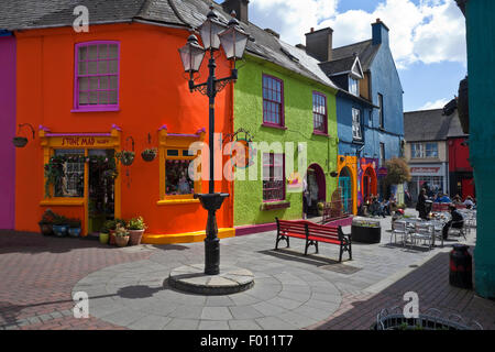 Fußgängerzone ab Marktplatz, Kinsale, County Cork, Irland Stockfoto