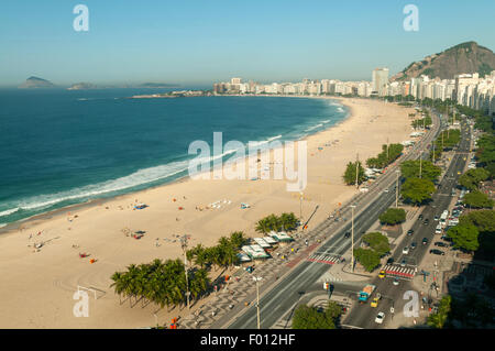 Strand der Copacabana, Rio De Janeiro, Brasilien Stockfoto