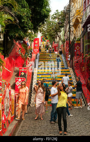 Escadaria Selaron, Rio De Janeiro, Brasilien Stockfoto