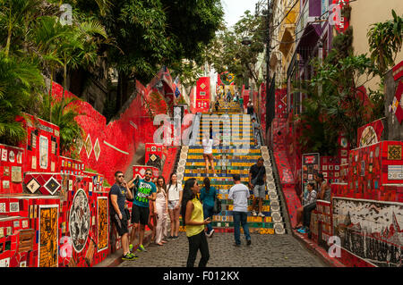 Escadaria Selaron, Rio De Janeiro, Brasilien Stockfoto