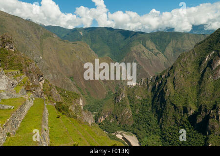 Vilcanota-Tal von Machu Picchu, Peru Stockfoto