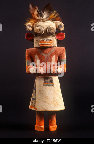 Hopi Kuh Kachina Puppe, University of Northern Arizona, Flagstaff, Arizona Stockfoto