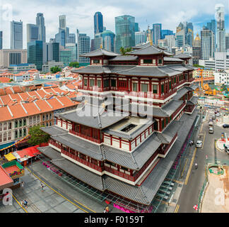Der Buddha Tooth Relic Temple in Singapur Stockfoto
