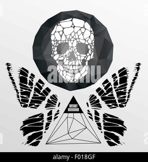 Abstrakte Hipster Plakat, Illustration von hand gezeichnet Stock Vektor