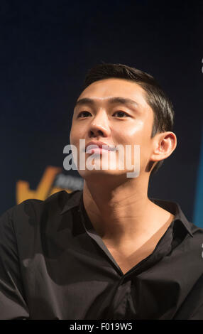 Yoo A-In, 4. August 2015: südkoreanischer Schauspieler Yoo a besucht eine GV seines Films "Veteran" in Seoul, Südkorea. © Lee Jae-Won/AFLO/Alamy Live-Nachrichten Stockfoto