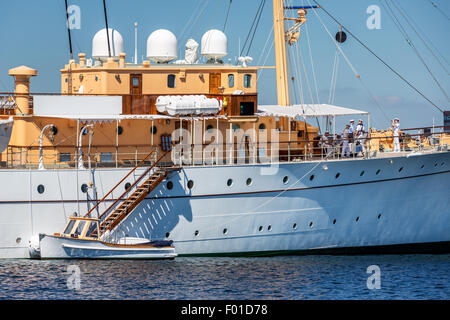 Die königliche Yacht Dannebrog, Kopenhagen, Dänemark Stockfoto