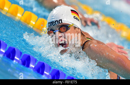 Kazan, Russland. 5. August 2015. Franziska Hentke Deutschlands in Aktion während der Frauen 200 m Schmetterling Halbfinale der 16. FINA Swimming World Championships in Kasan Arena in Kasan, 5. August 2015. Foto: Martin Schutt/Dpa/Alamy Live News Stockfoto