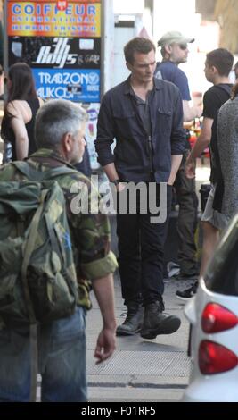 Rupert Friend Dreharbeiten US-Fernsehserie Heimat Kreuzberg mit: Rupert Freund wo: Berlin, Deutschland bei: 4. Juni 2015 Stockfoto