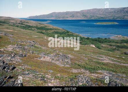 Kongsfjorden (Kings Bay), Spitzbergen, Svalbard-Inseln, Norwegen. Stockfoto