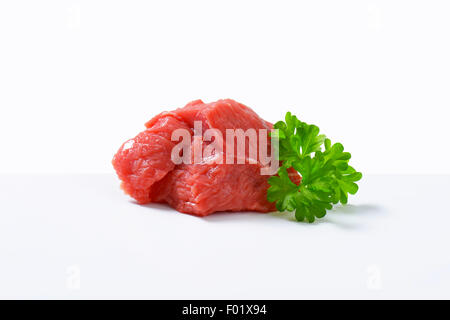 Stück rohes Rindfleischsteak Stockfoto