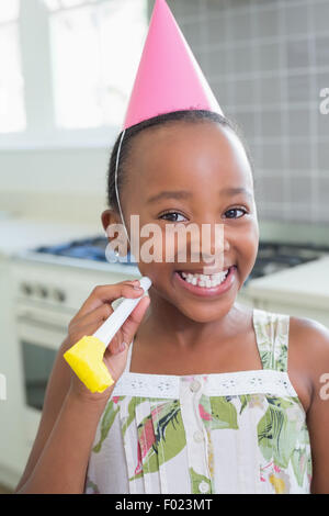 Glückliches Mädchen feiern Geburtstag Stockfoto